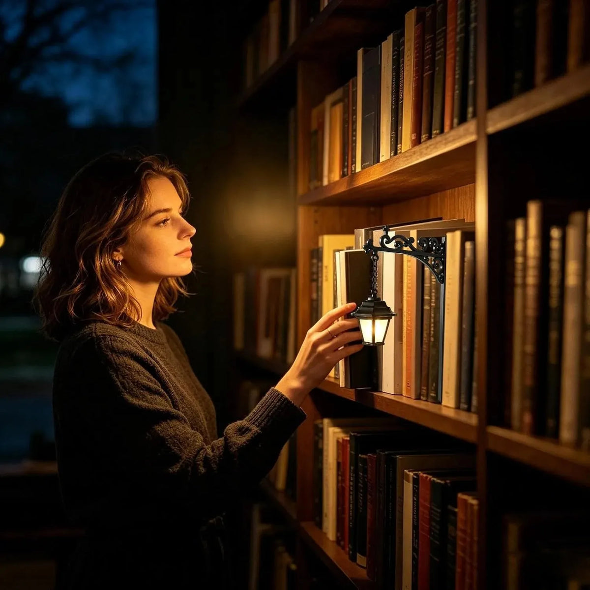 🔥HOT SALE🔥49% OFF📚Library Mini Bookshelf Lantern Lamp | Vintage Hanging LED Light・Book Nook Decor・Clip-On Design
