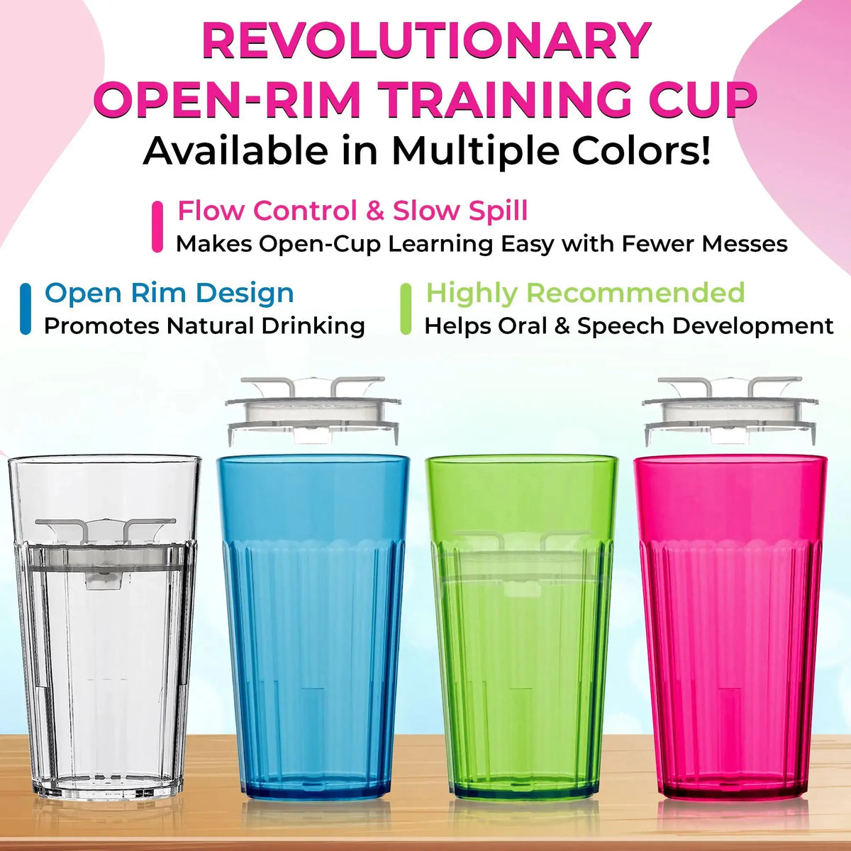🎉🍼 360-Rim Training Cup – Safe & Pediatrician-Recommended-Montessori Weaning Training for Toddlers Learning to Drink