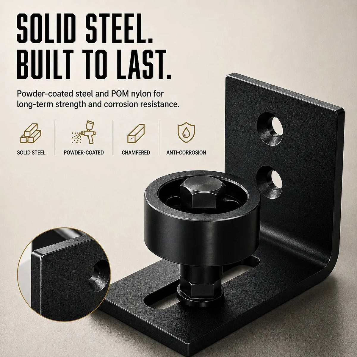 🎉 🔥HOT SALE🔥8-in-1 Adjustable Barn Door Floor Guide – Wall-Mount Stay Roller for Smooth, Stable Sliding