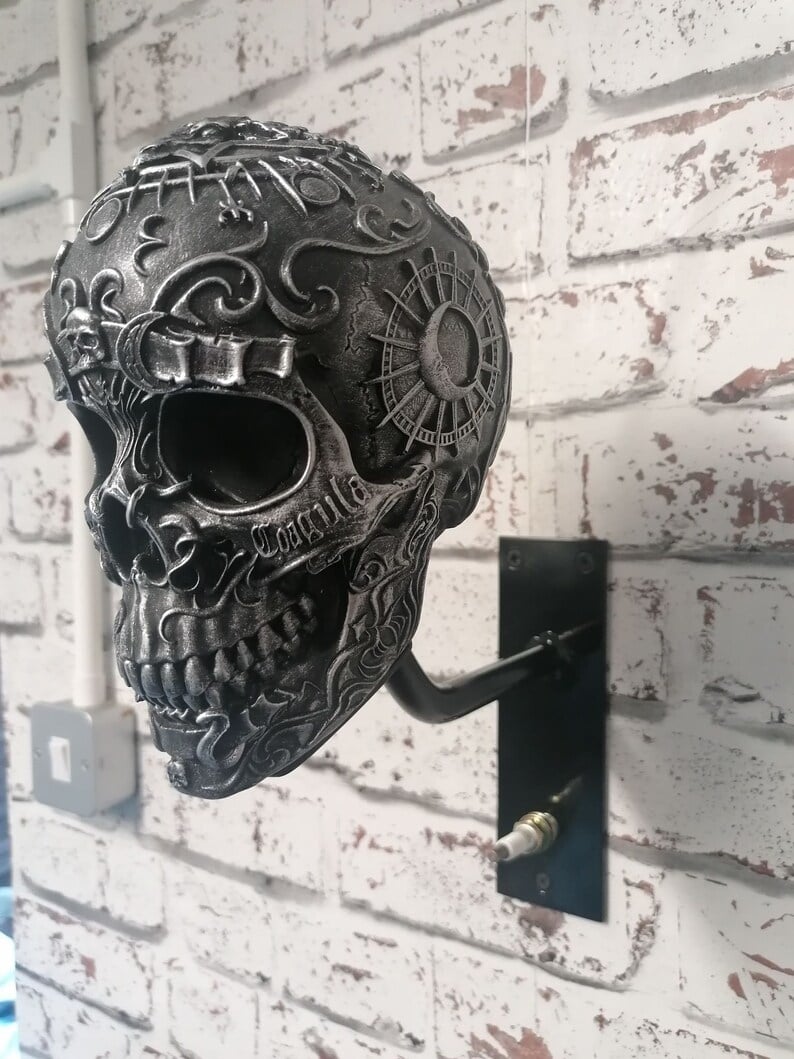 Motorcycle Helmet and Jacket Skull Holder