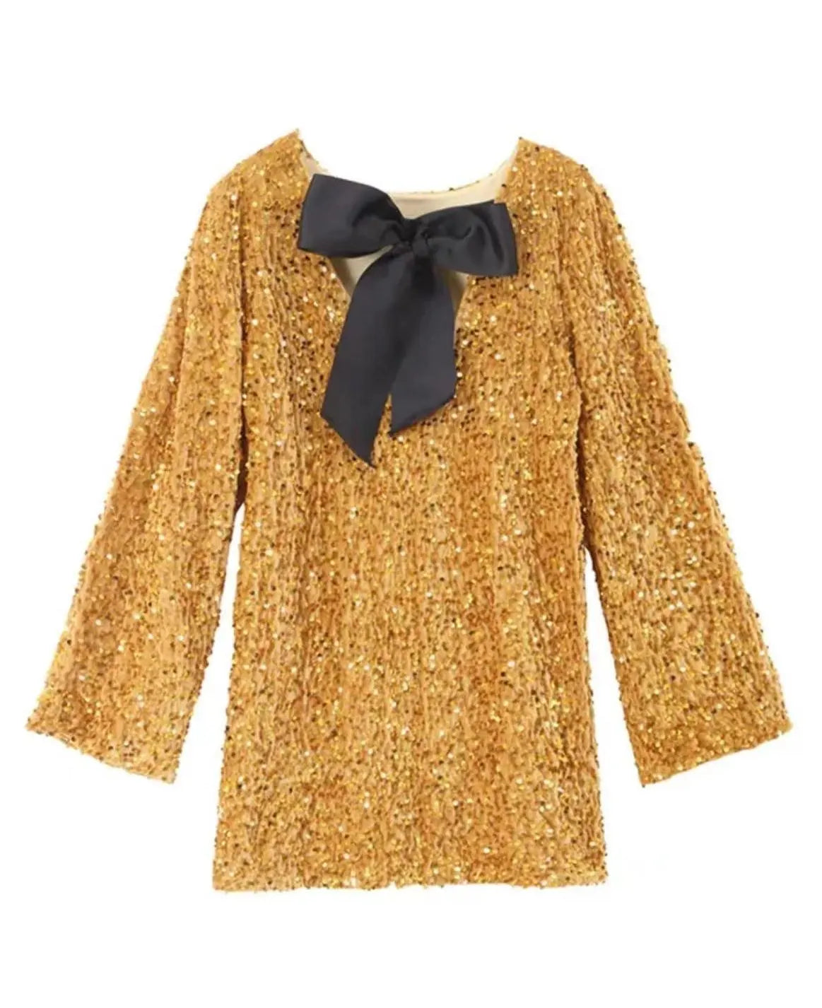 Sequin Bow Party Dress