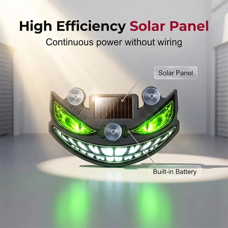 🎉 Solar Devil Eye LED Car Warning Light