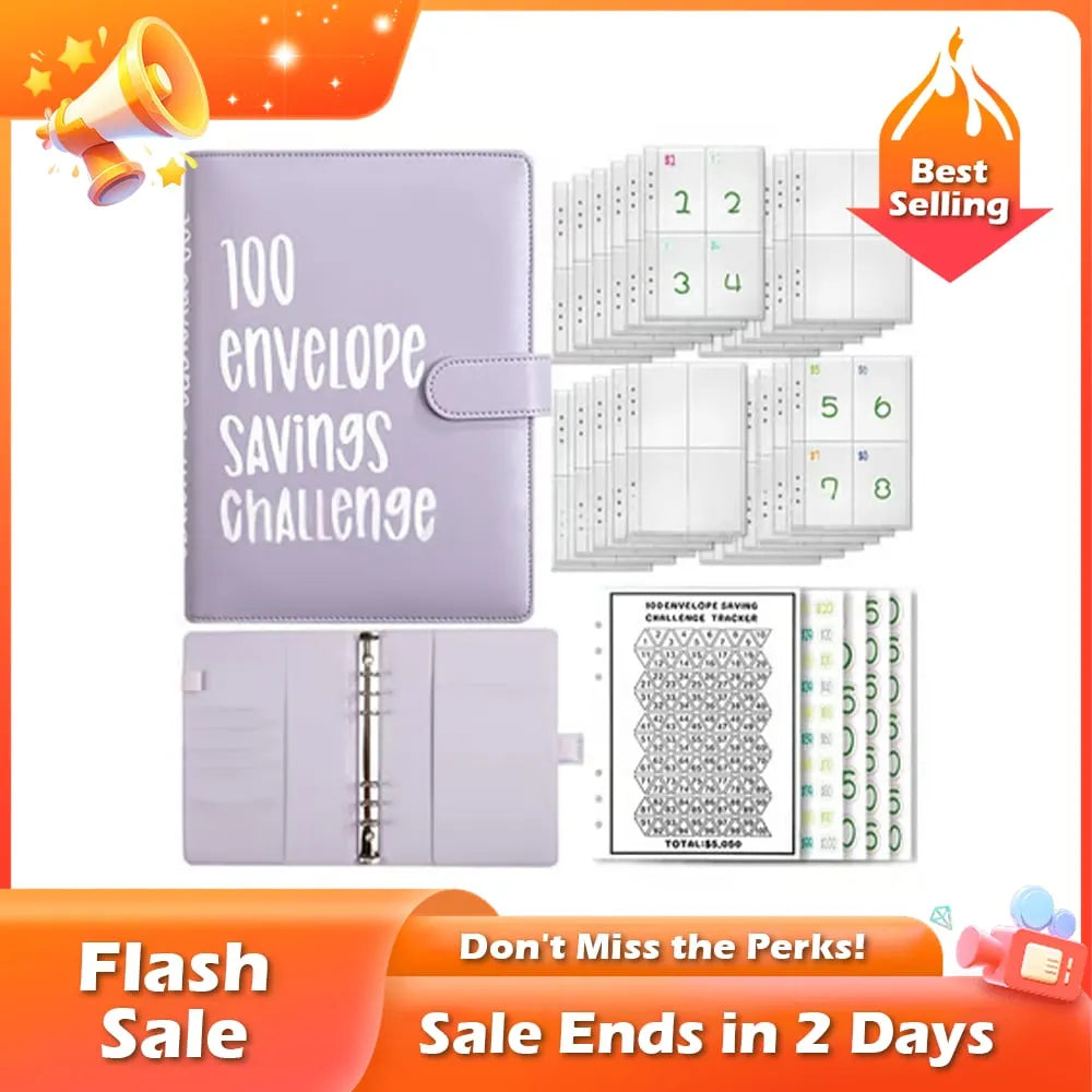 🏆Flash Sale⚡ 50K+ SOLD! Almost Gone-💥🔥🤑✉️100 Envelope Savings Challenge Book,Best Gifts