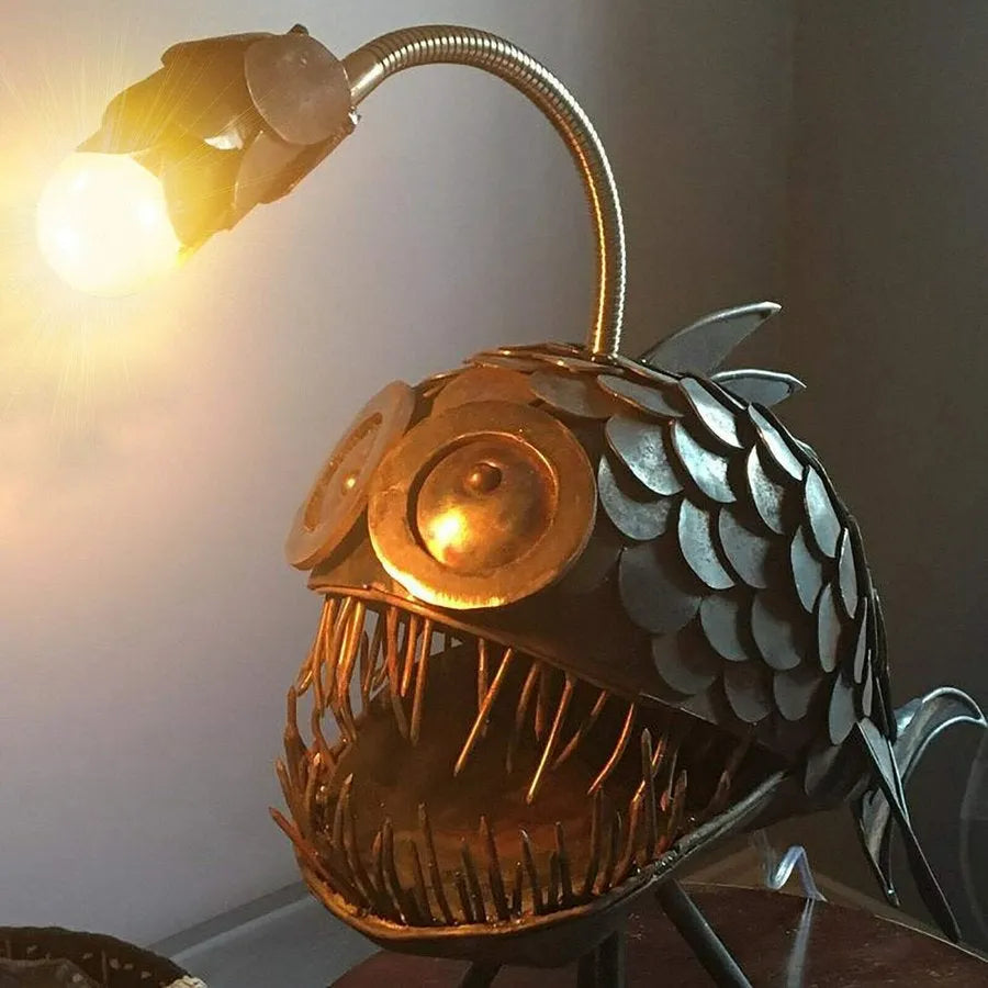 🐠Foolish Shark Night Light-Rustic Style Fish Statue Light🔥