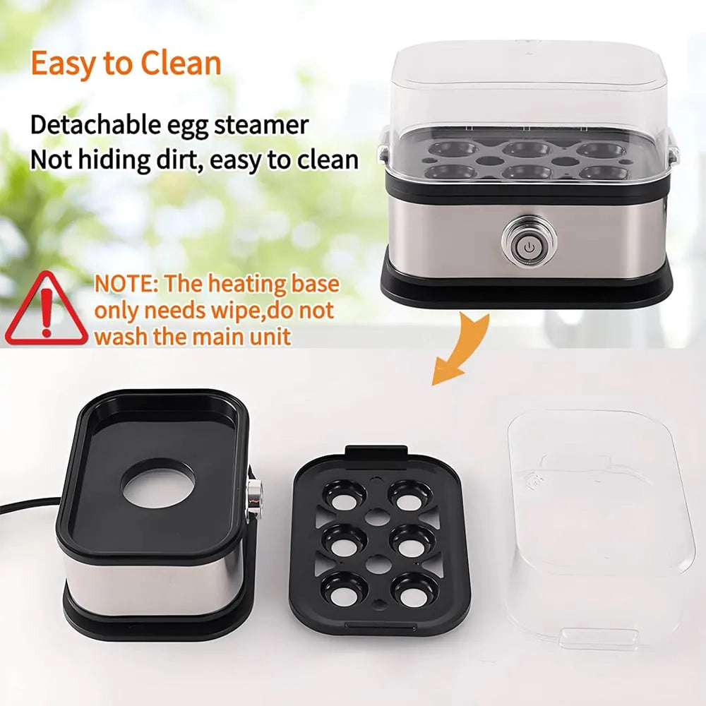 🔥HOT SALE🔥🥚🥚 Fast 6-Egg Cooker – Quick Breakfast Egg Boiler & Steamer