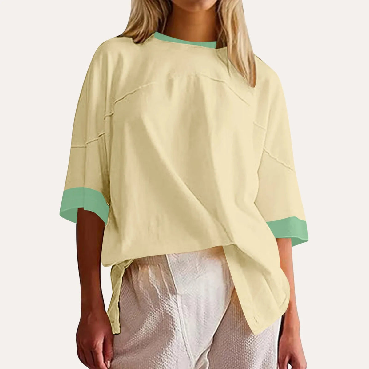 ✨Short-sleeved Color Block T-shirt (Buy 2 Free Shipping)