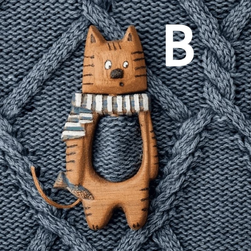 🐾Wooden Animal Brooches