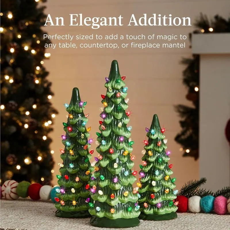 🎉🎄Retro Hand-Painted Tabletop Christmas Trees