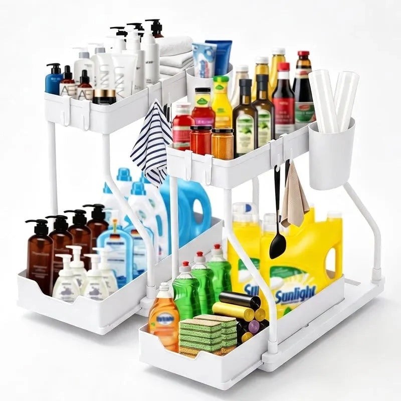 🎉2-Tier Pull-Out Under Sink Organizer