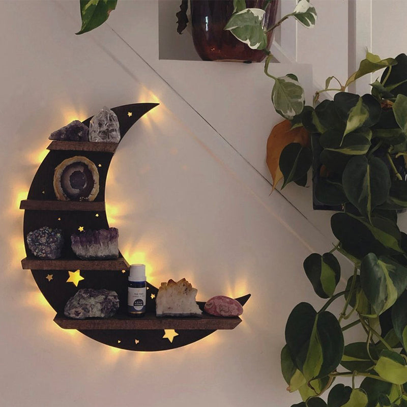 Luna Moth Lamp Crystal Shelf