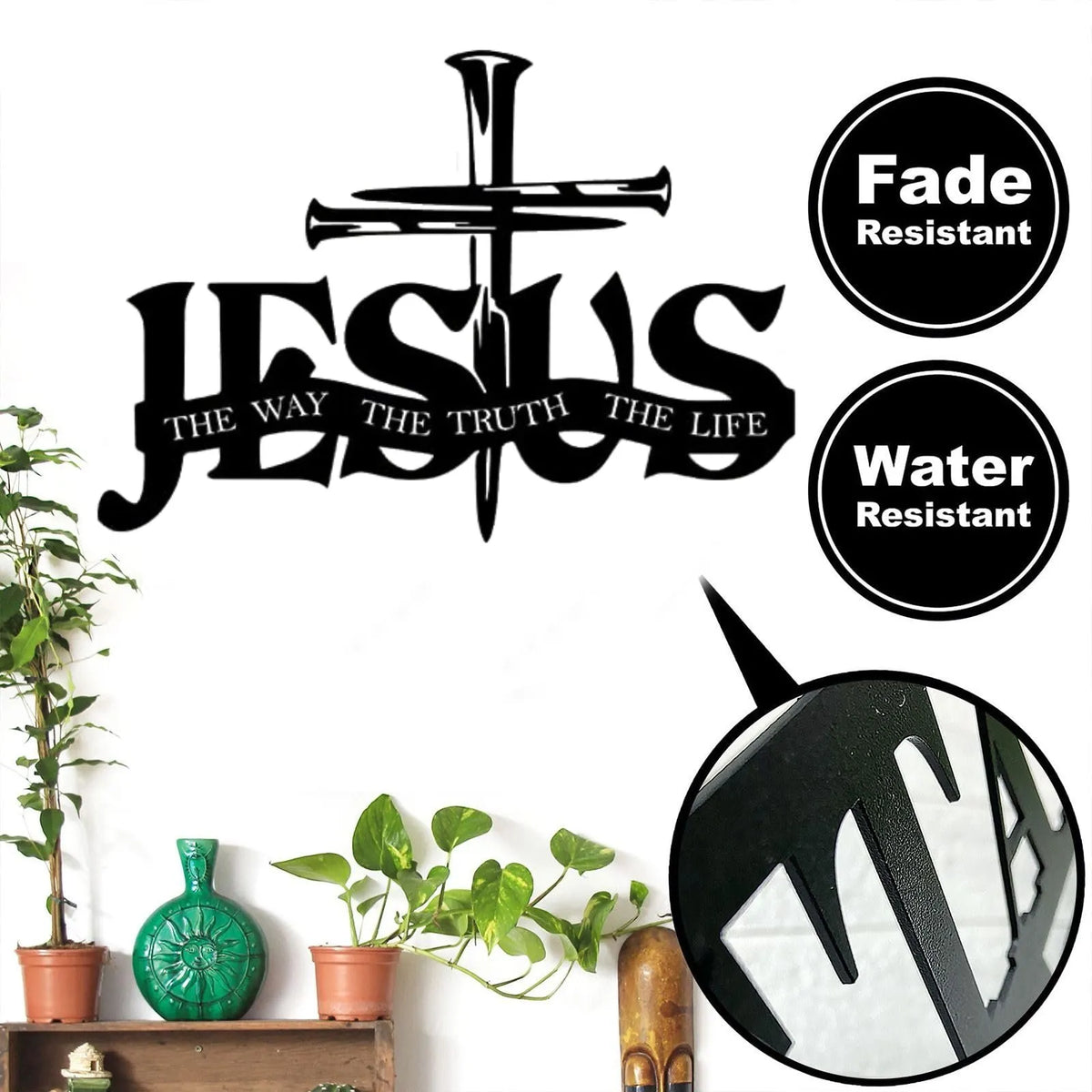 Jesus & Cross Design Wall Art - ⌛Limited Handmade Series
