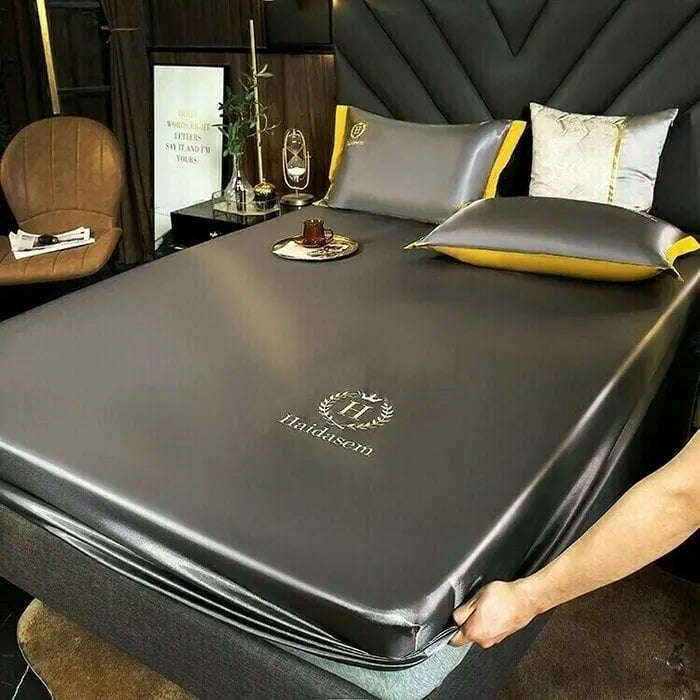 🎁Summer Promotion-Free Pillowcase & 49% OFF🎁-Ice Silk Bed Sheet