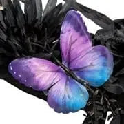 🎉Gothic Wreath with Black Roses & Butterflies, Elegant Decor for Halloween Entryway