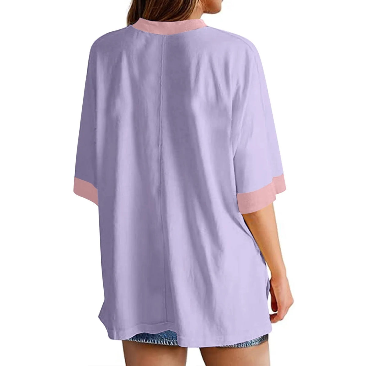 ✨Short-sleeved Color Block T-shirt (Buy 2 Free Shipping)