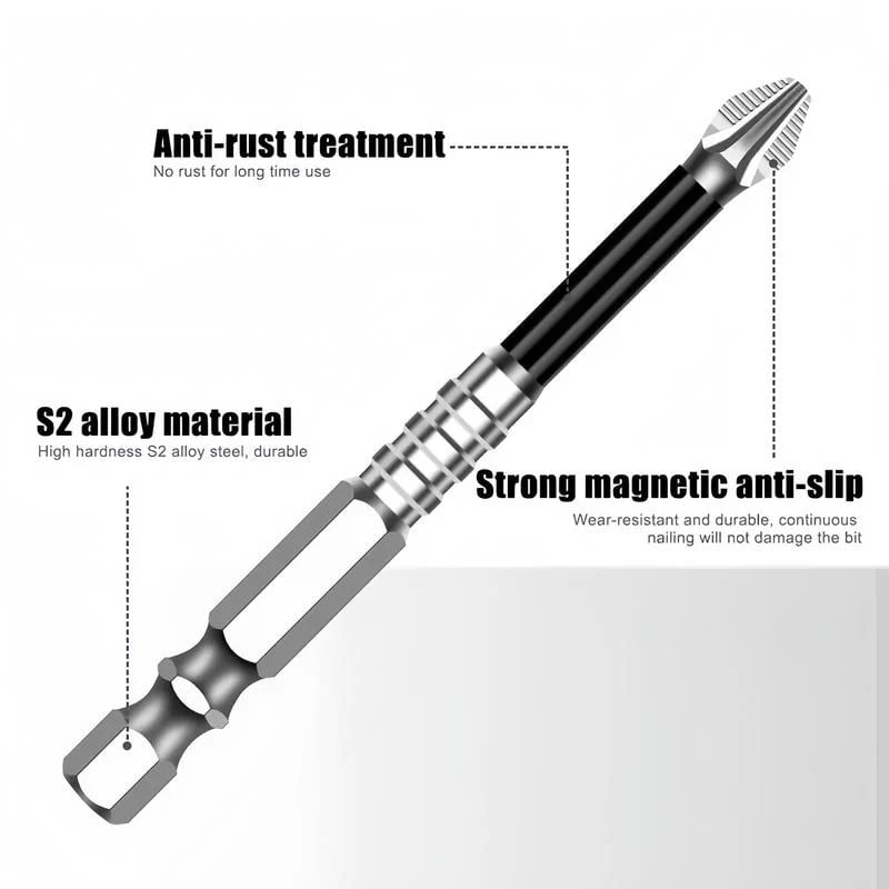 K5 Impact-Resistant Anti-Slip Bits – High-Magnetic Screwdriver Bit Set