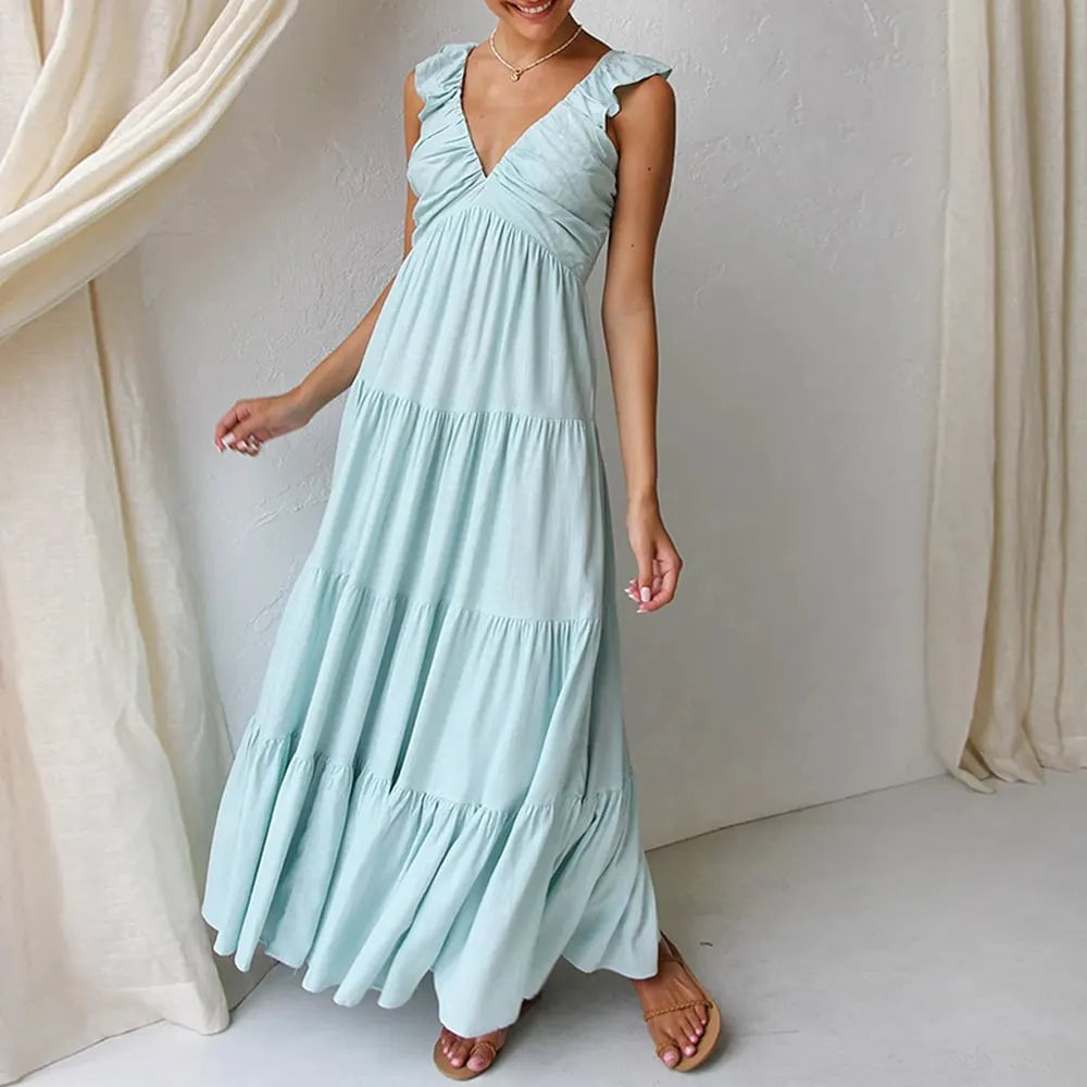 VionelleTM | Elegant Maxi Dress With Ruffles