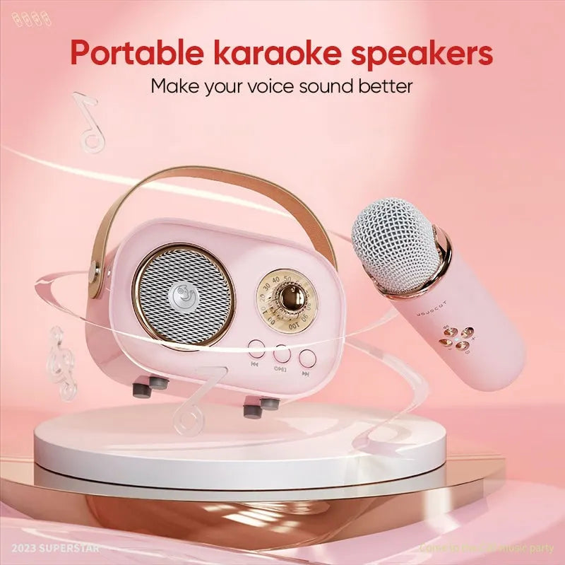 ✨[Official Brand Store]Portable Bluetooth Speaker with Wireless Microphone(🔥Limited Time Discount)