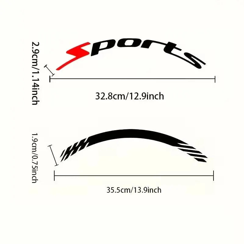 3D Racing Tire Lettering Kit-Suitable for cars and motorcycles