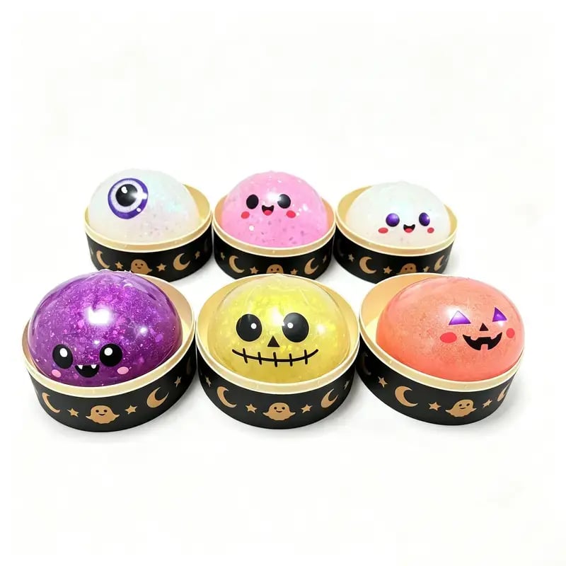 ⚡Hot Sales 49% OFF🔥Cute Halloween Scary Ghost Maruko Squeeze Toy Set | Portable Stress Relief Toys, Halloween Party Fillers & Holiday Gifts