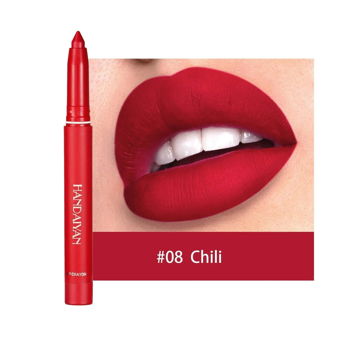 12 Color HANDAIYAN Rotating Sharpenable Matte Lipstick Pencils- Buy 2 Get 1 Free