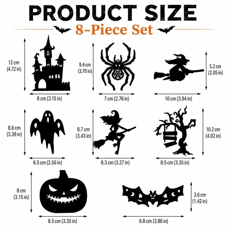🎃 Halloween LED Silhouette Wall Light Stickers – Spooky Glow Made Easy! 👻✨
