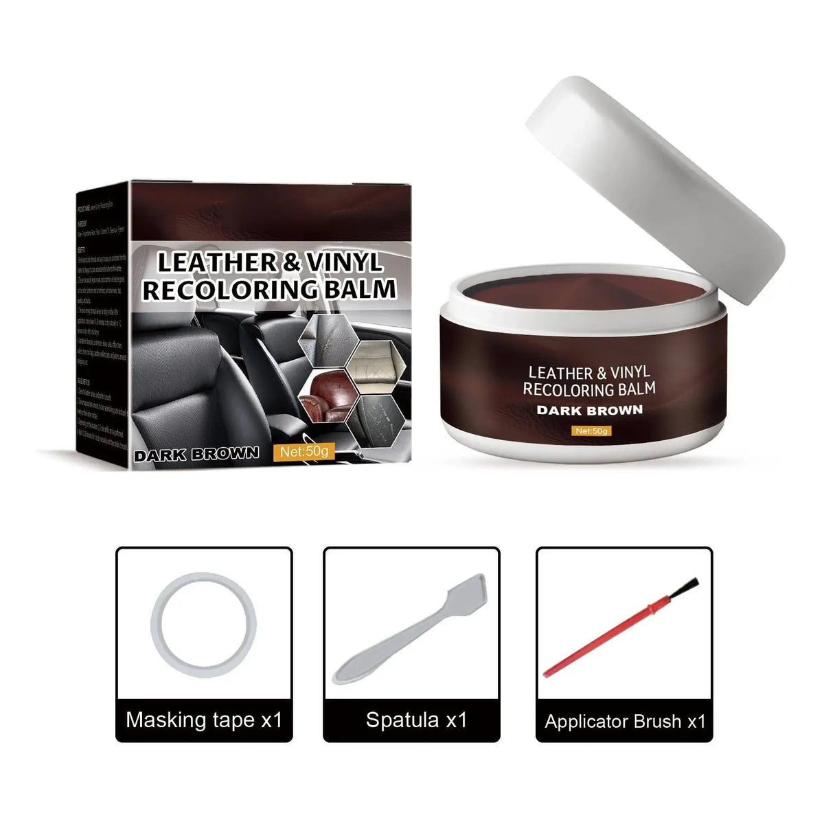 🔥HOT SALE🔥Leather & Vinyl Recoloring Balm Kit – Restore Faded Seats, Sofas & Shoes