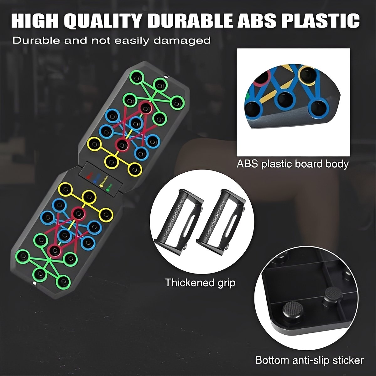 🎉Enhanced Push-up Board Fitness Kit with 30 Holes-Portable Home Exercise Equipment
