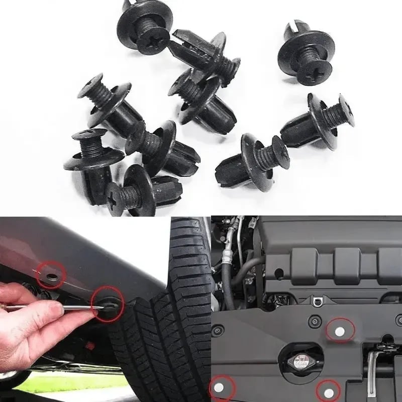 🔥 HOT SALE 🔥Expansion Screw Clips Set for Automobiles Mudguard Leaf Plates Door Panel Clips(100 PCS)