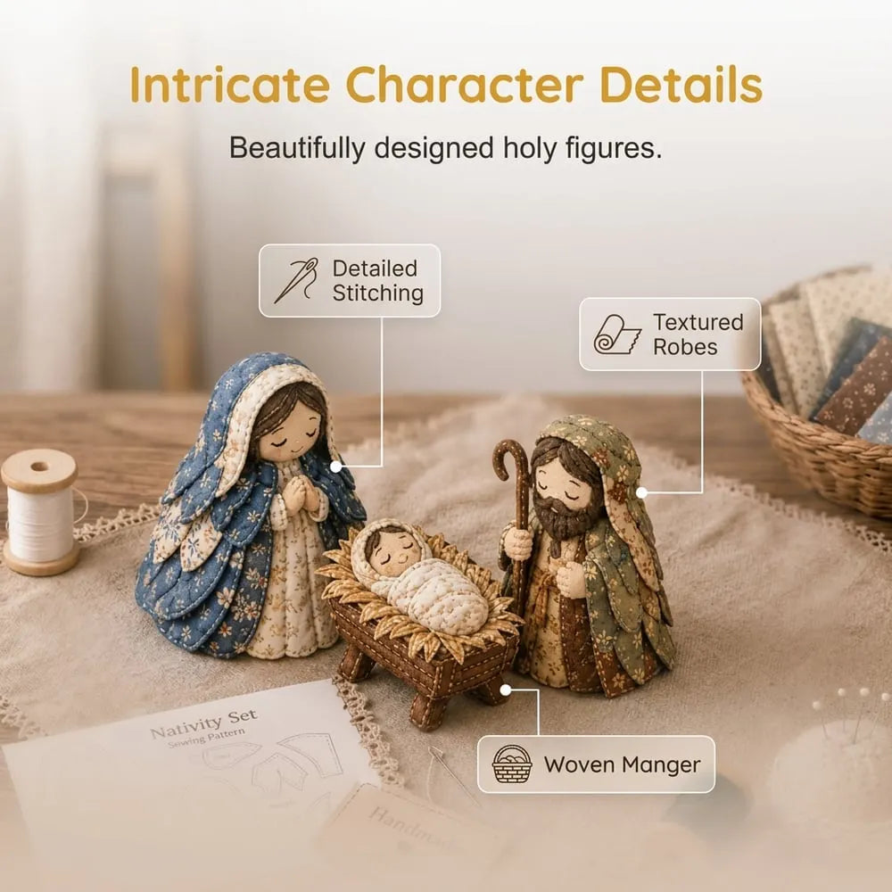 🔥HOT SALE🔥DIY Patchwork Nativity Scene Sewing Kit