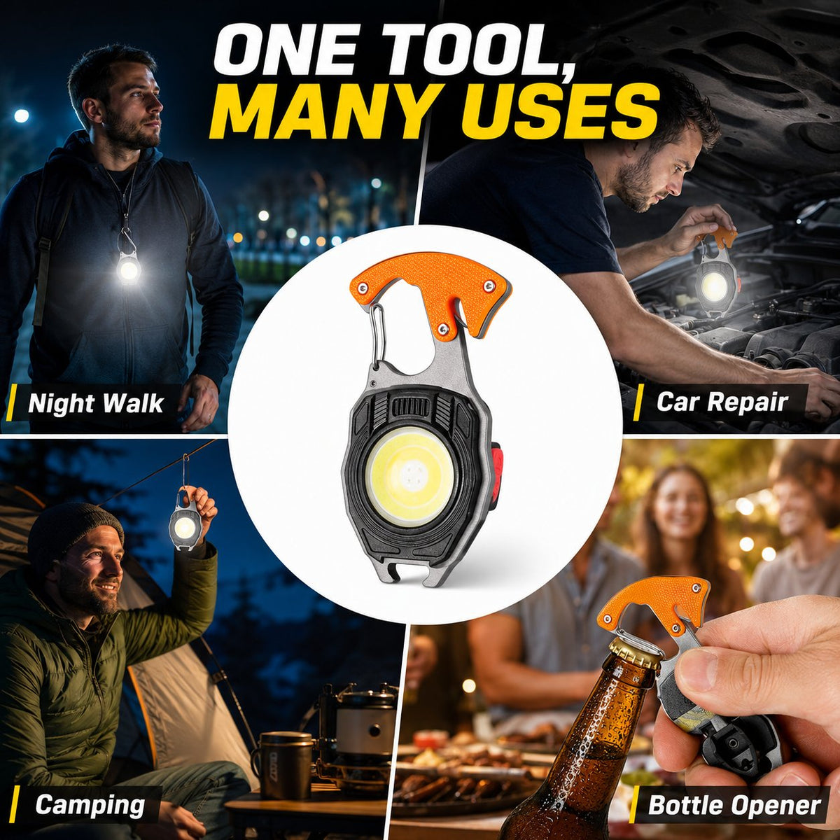 🎉🔦 Mini Self-Defense LED Keychain Flashlight