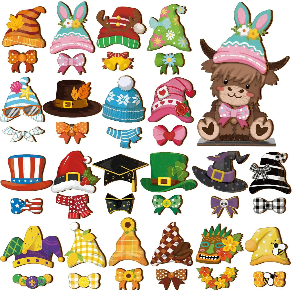 🐣 Easter Special | Interchangeable Wooden Animal Decor
