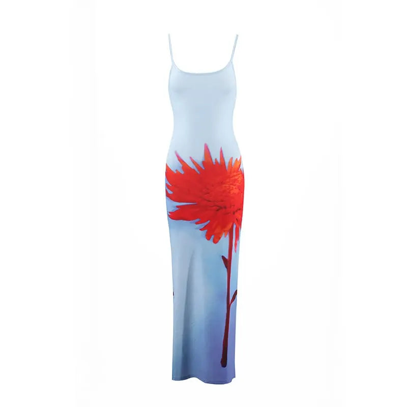 Floral Print Sexy Slim Fit Maxi Dress🌺Buy 2 Free Shipping