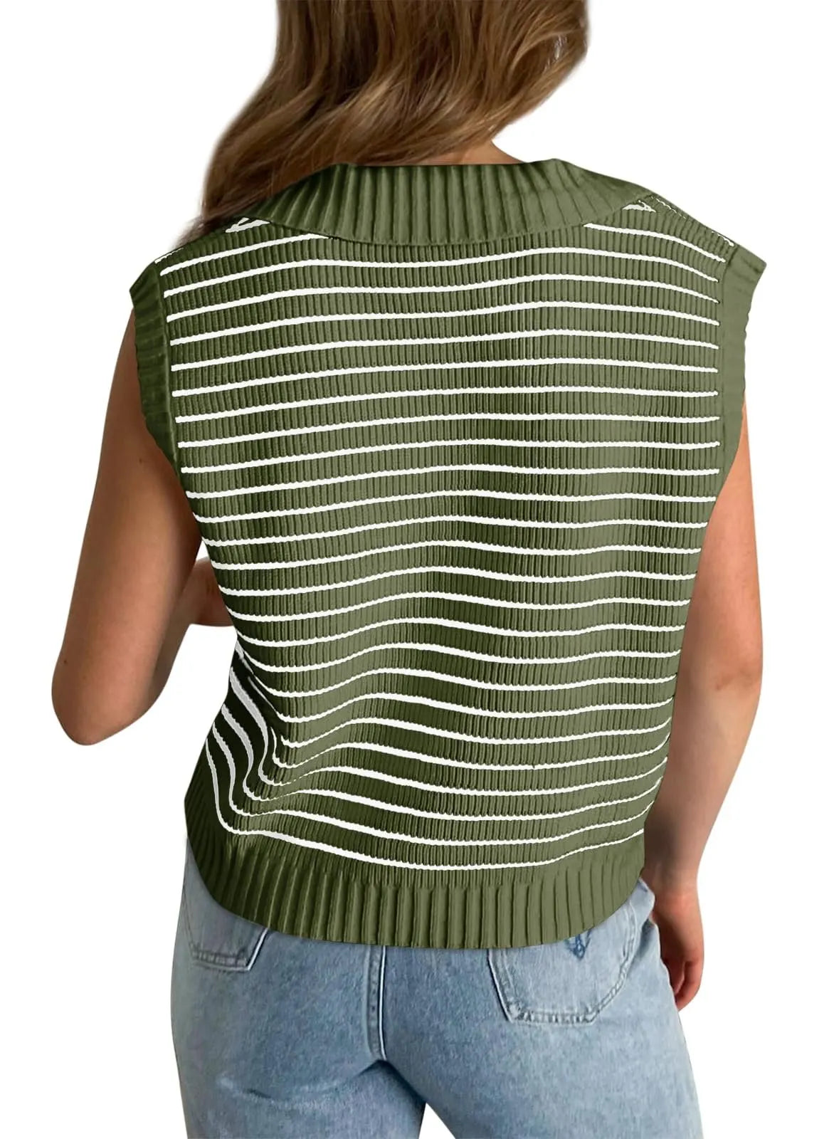 V-Neck Sleeveless knitted top