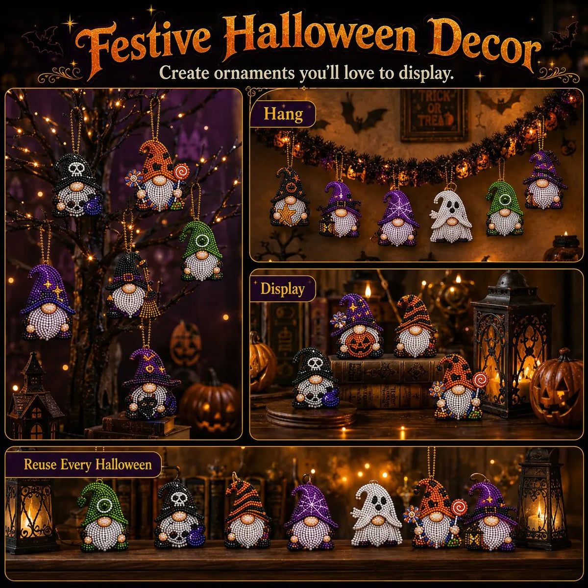 🔥HOT SALE🔥 31 Days of Gnome Surprises Halloween Diamond Painting Advent Calendar