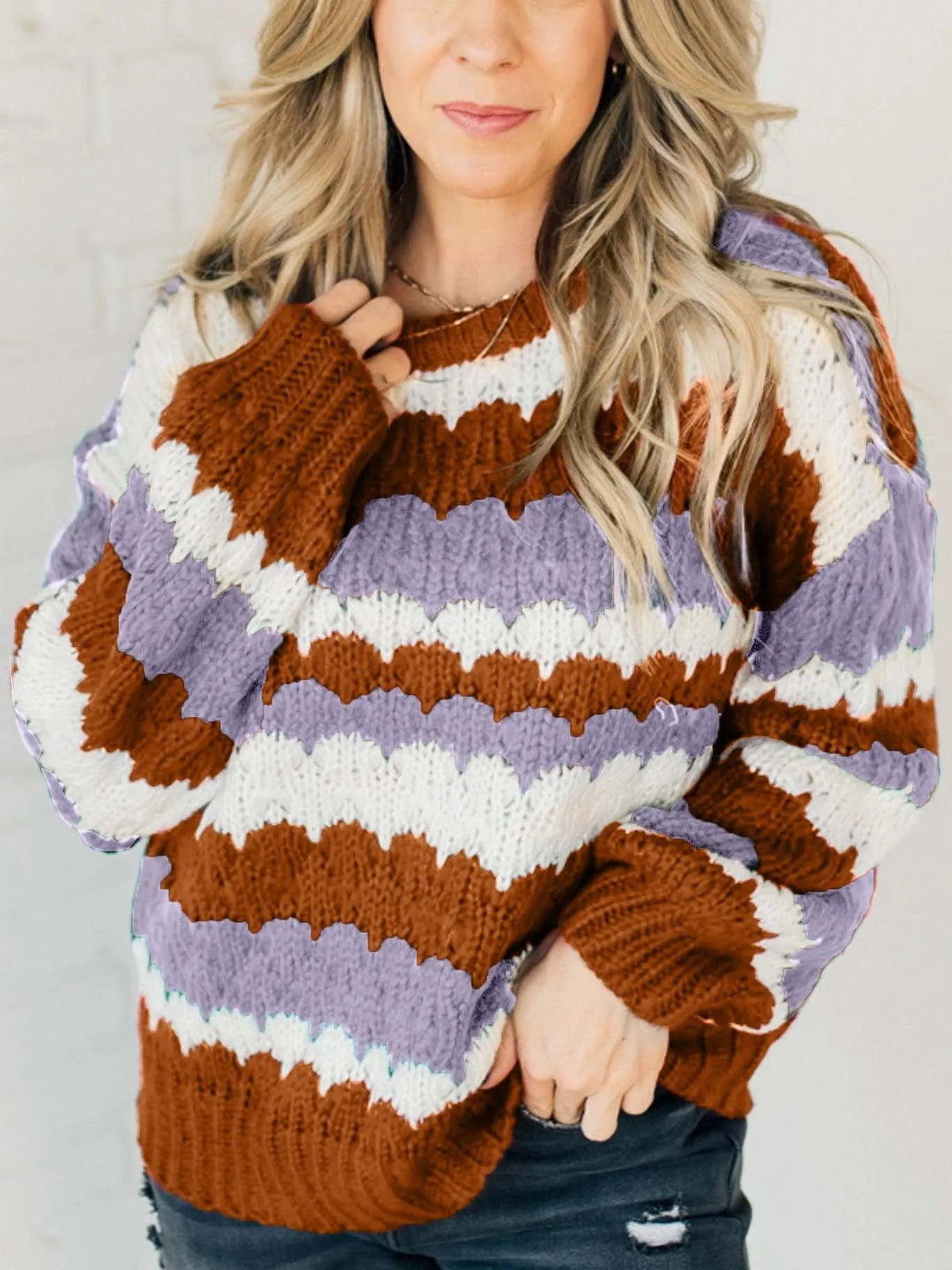 Christmas themed Scalloped Holiday Sweater