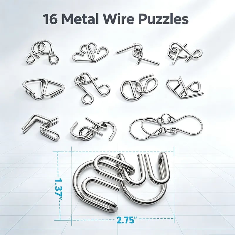 🎉The Best Christmas Gift🎁 Metal Montessori Puzzle Solving