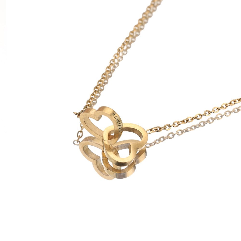 Eternal Rose Box - W/ Engraved Necklace & Simulated Rose.