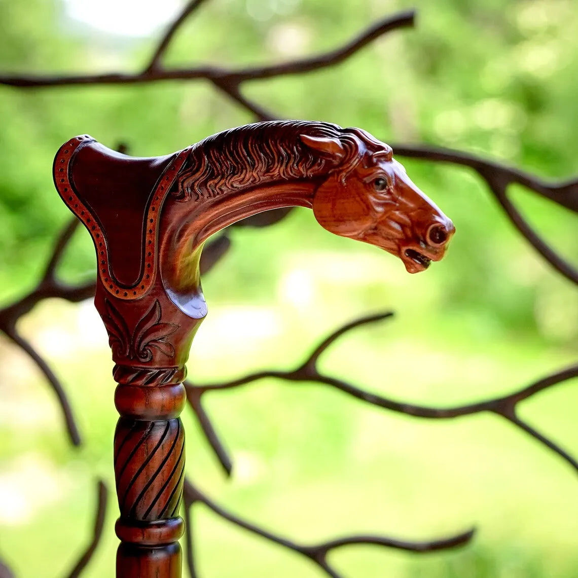 Designer Art Wooden Cane Walking