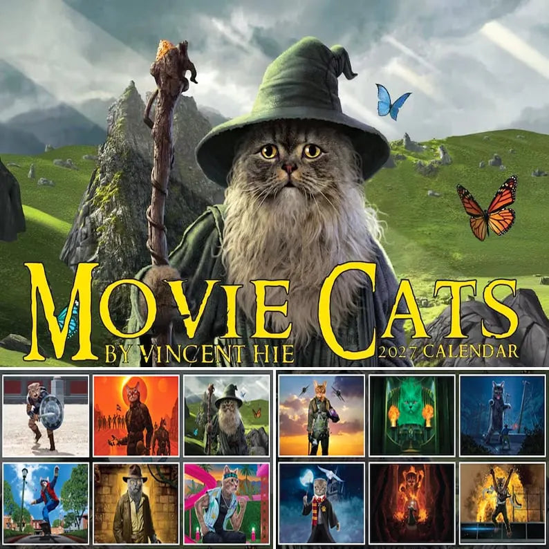 🎬🐱 Movie Cats 2027 Calendar