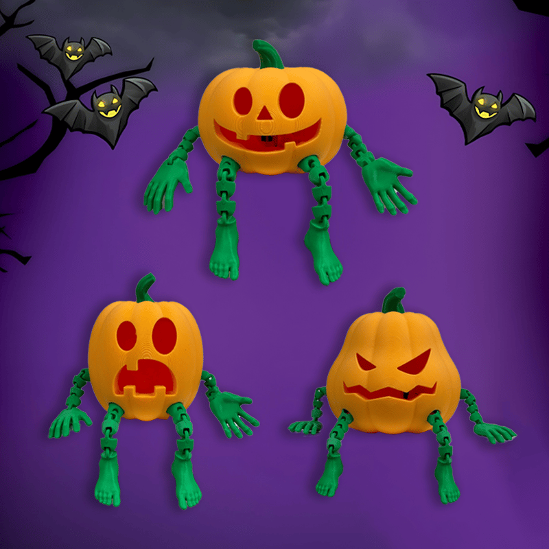 🎃Cute Halloween Articulated Pumpkin Man Lamp💡