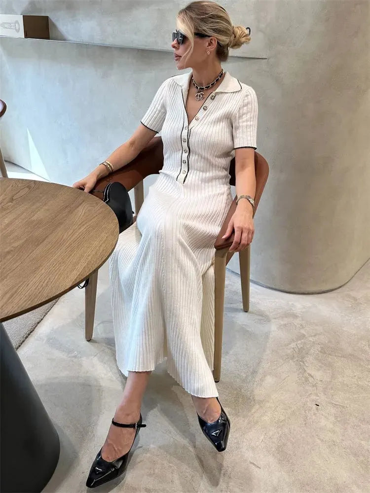 Single Breasted Knit Dress