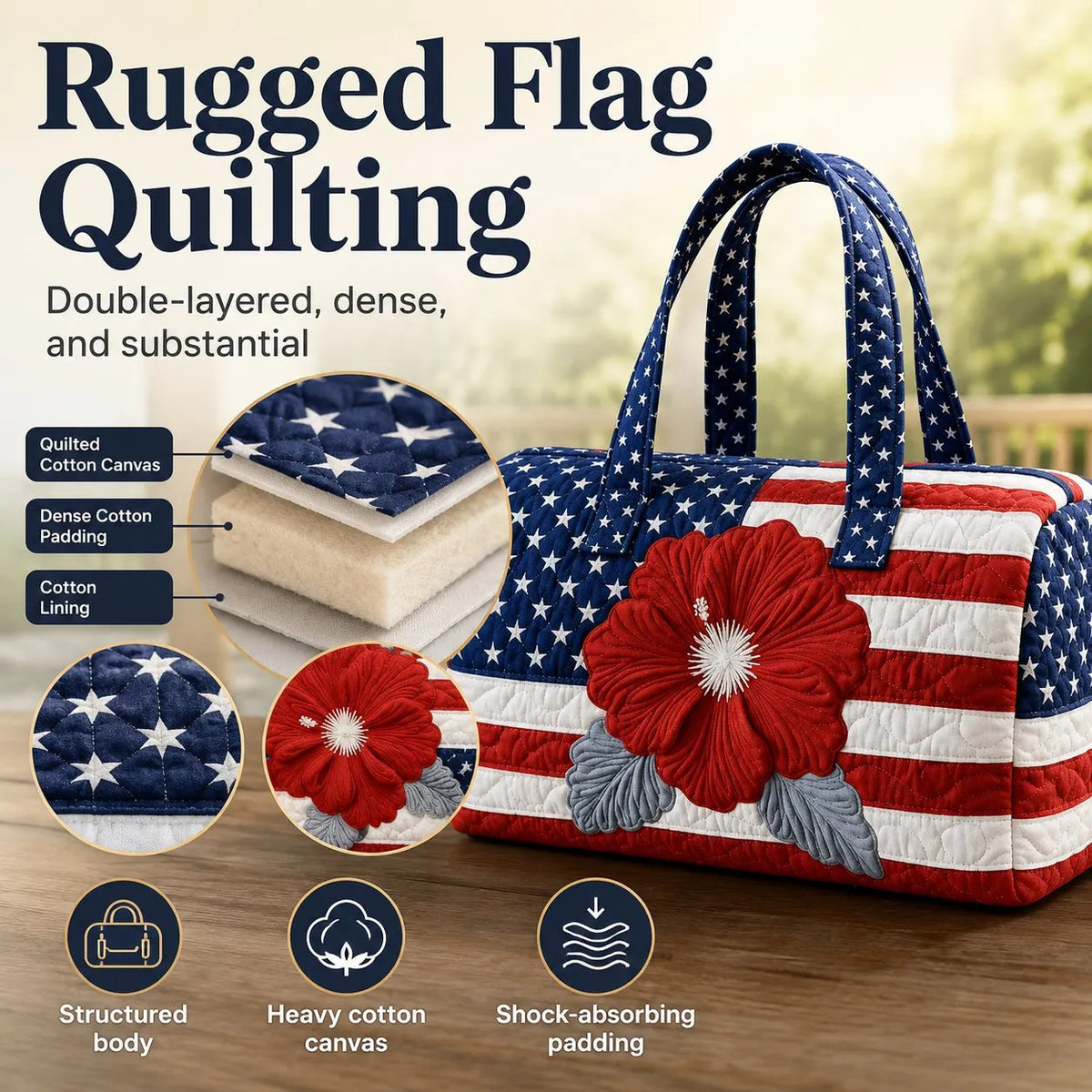 🔥HOT SALE🔥Craftsman’s USA Quilted Duffle Bag