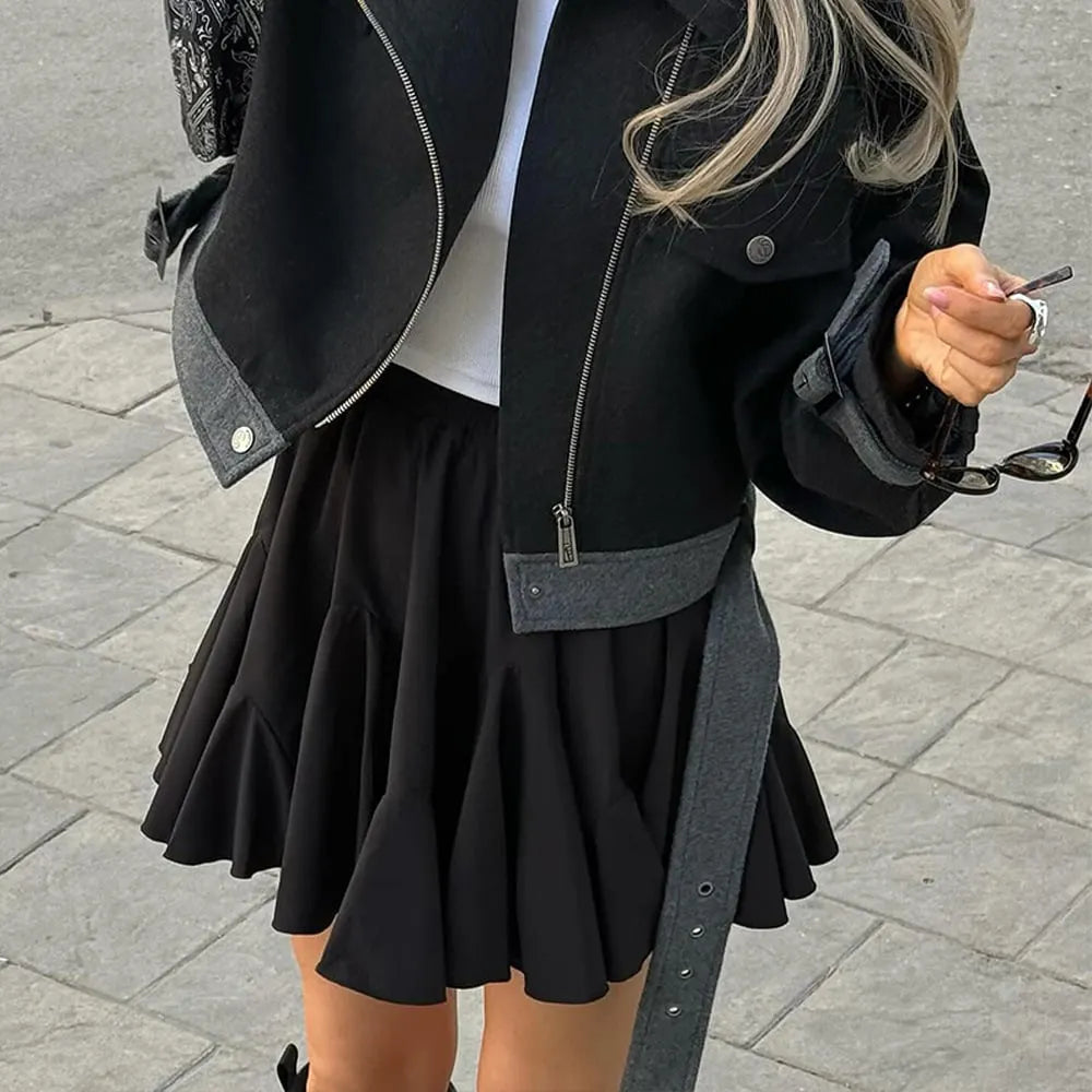 Elegant Ruffled Mini Skirt - Summer Casual Fashion Essential