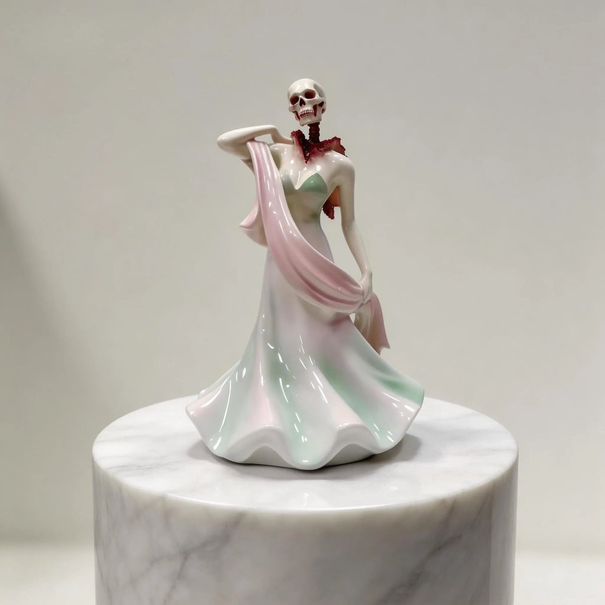 🏺✨ Broken Ladies Ceramic Art Figure – Handcrafted Mixed Media Sculpture