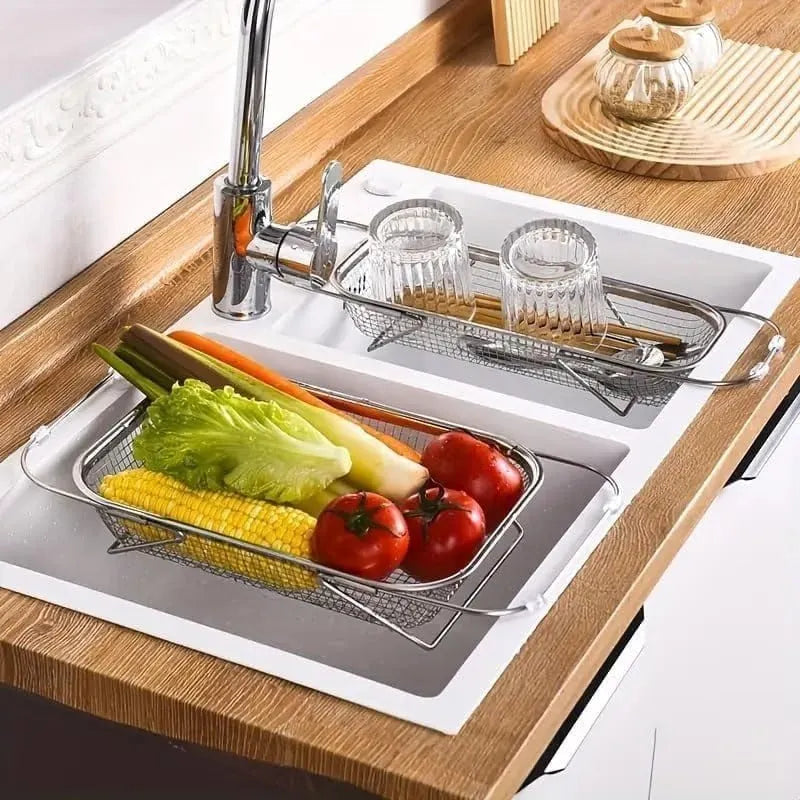 🎉💦 Expandable Over-the-Sink Strainer Basket