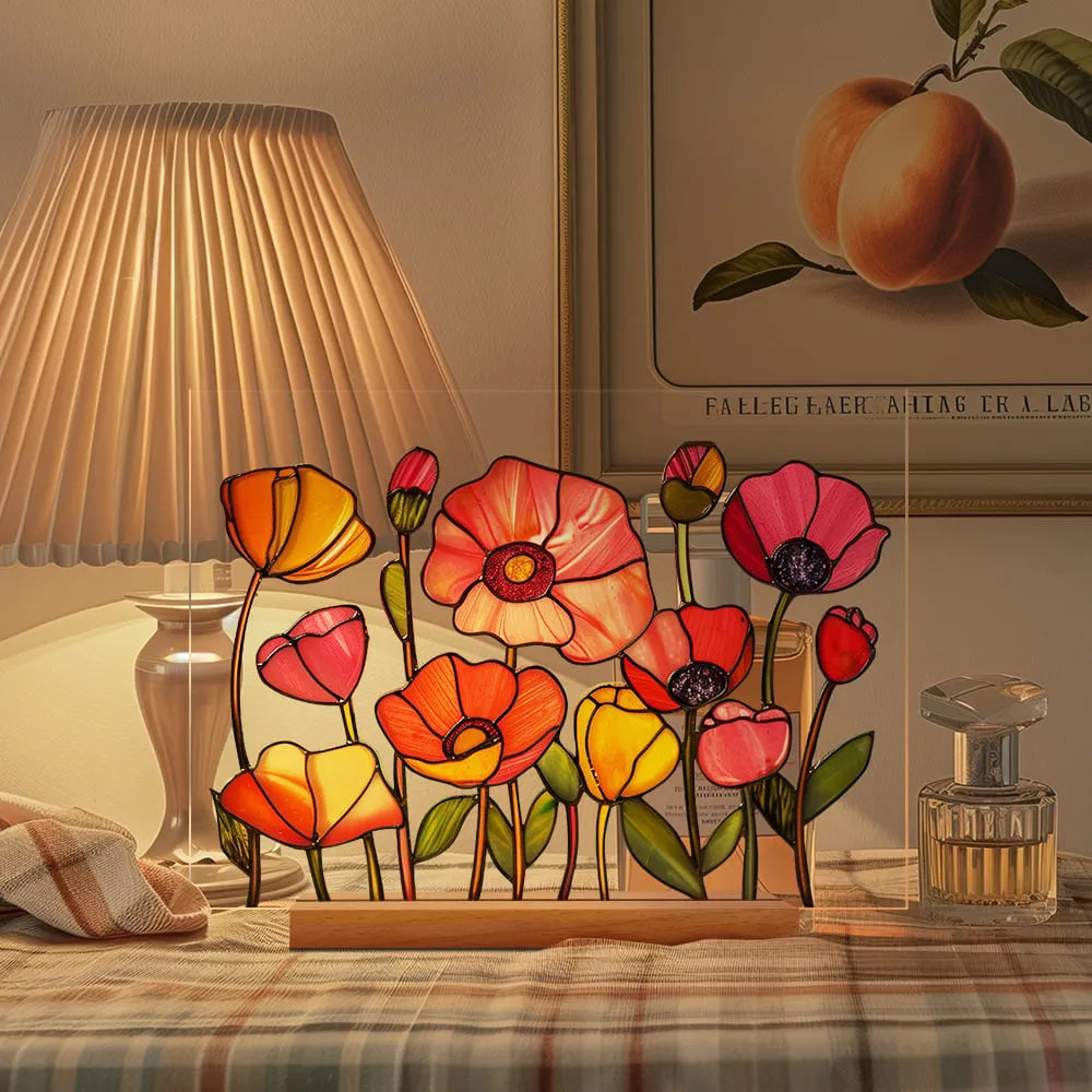 🌷🌼NEW - 🌻🌺Painted Colorful Flower Pattern Decor