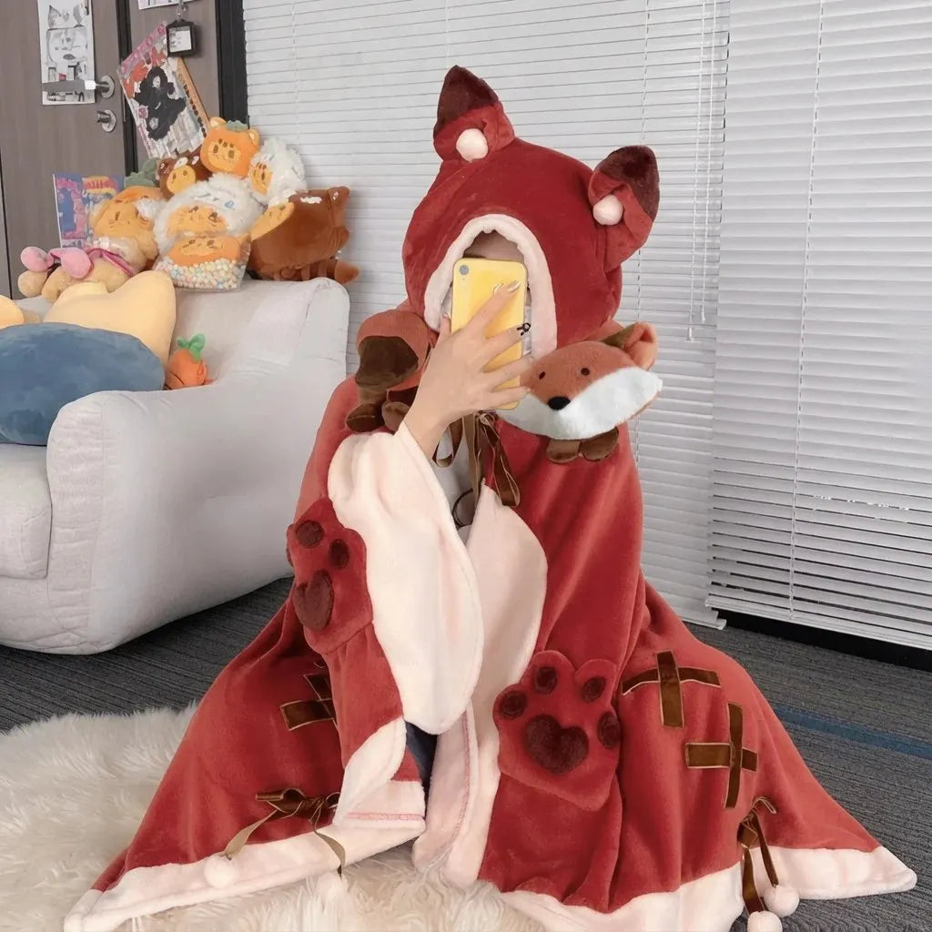 🔥Last Day 49% OFF - 🦇✨Bat Hooded Wearable Blanket Cape