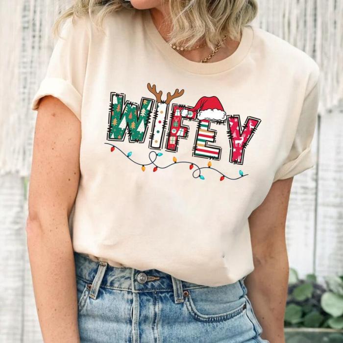 Christmas Wife and Husband T-shirt