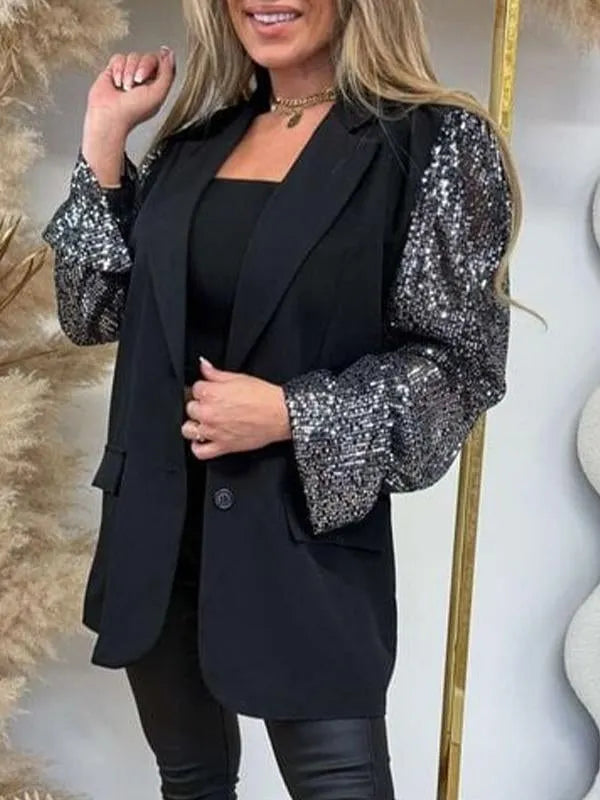 Women's Sequin Patchwork Blazer (Buy 2 Free Shipping)