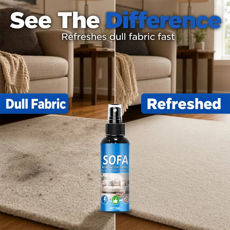 🔥HOT SALE🔥🛋️✨No‐Rinse Fabric Cleaner Spray – Just spray & wipe – no water, no rinsing. Perfect for sofas, carpets & upholstery – fresh in minutes! 🧼💨